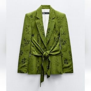 BNWT! Zara bow jaquard blazer (M)